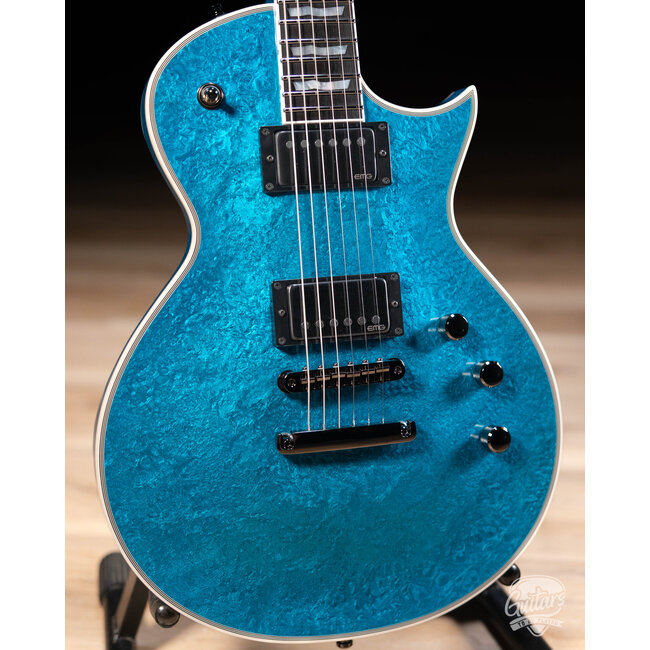 ESP Eclipse Custom Original Series Electric Guitar w/ Case – Blue Liquid Metal