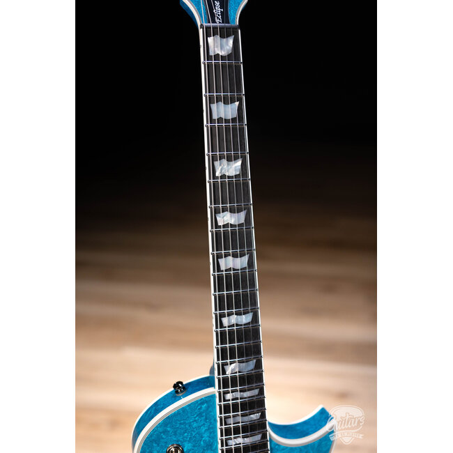 ESP Eclipse Custom Original Series Electric Guitar w/ Case – Blue Liquid Metal