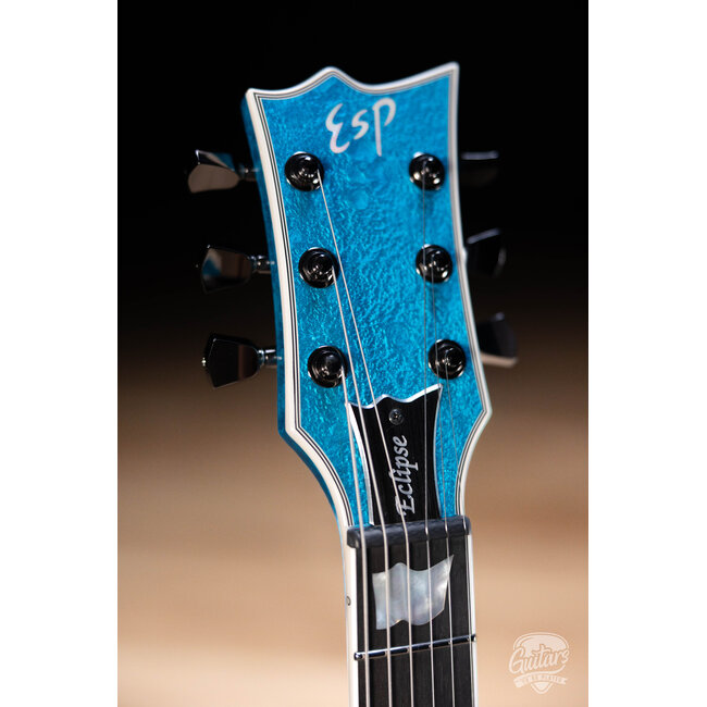 ESP Eclipse Custom Original Series Electric Guitar w/ Case – Blue Liquid Metal