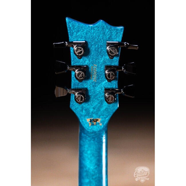 ESP Eclipse Custom Original Series Electric Guitar w/ Case – Blue Liquid Metal
