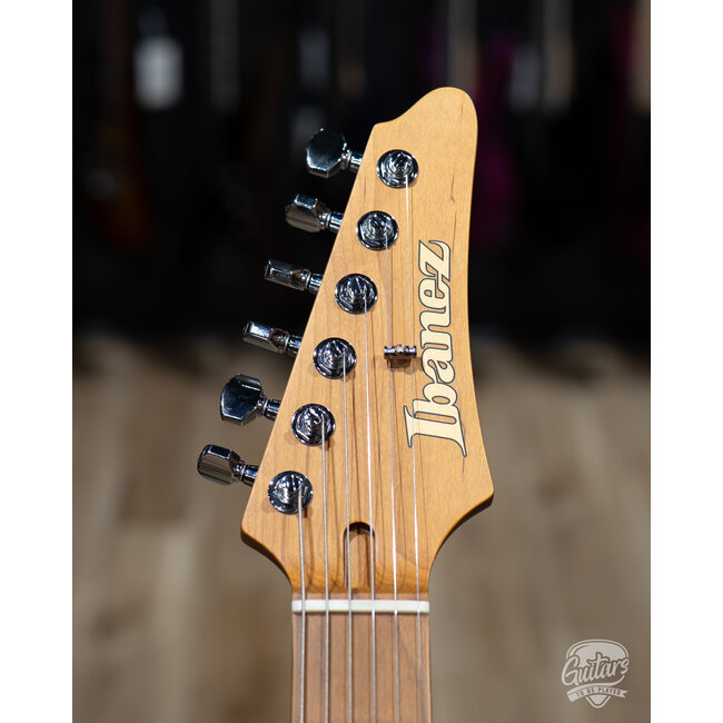 Ibanez AZ2402 Prestige HH Roasted Maple Neck w/ Case –Pearl White Flat (B-stock)