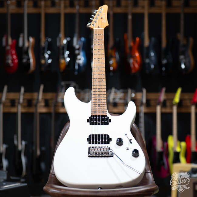 Ibanez AZ2402 Prestige HH Roasted Maple Neck w/ Case –Pearl White Flat (B-stock)