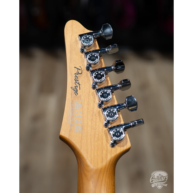 Ibanez AZ2402 Prestige HH Roasted Maple Neck w/ Case –Pearl White Flat (B-stock)