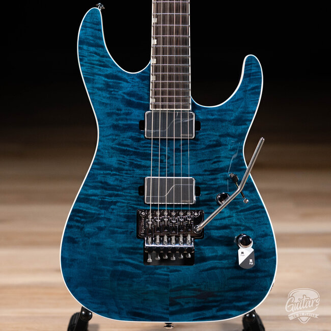 ESP LTD MH-1000 QM Fishman Fluence Floyd Rose Guitar – Black Ocean