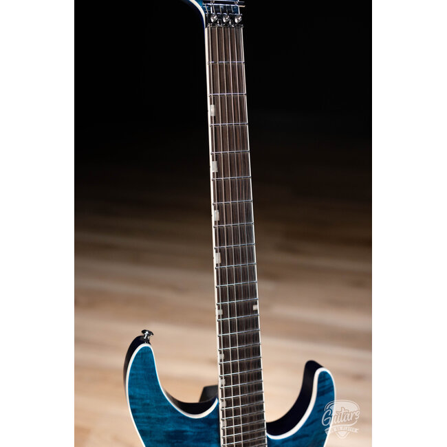 ESP LTD MH-1000 QM Fishman Fluence Floyd Rose Guitar – Black Ocean