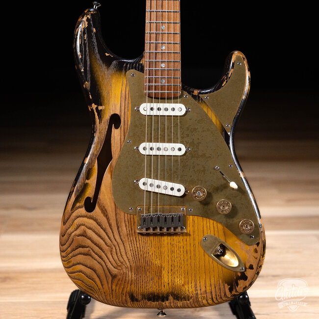 Paoletti Alfa Lounge HSS “Stratospheric” Thinline Hardtail S-Style – 2-Tone Sunburst