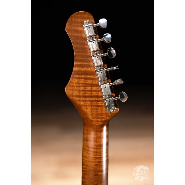 Shabat Lynx HSS Swamp Ash S-Style w/ Stainless Frets – Fiesta Red over 3TSB