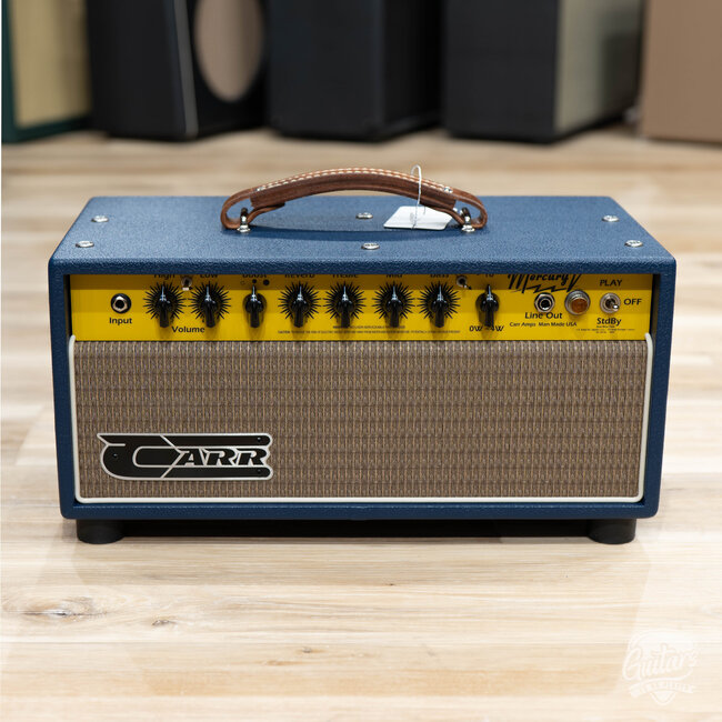 Carr Amps Mercury V 16W Head – Navy Blue w/ Tan Handle