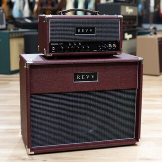 Revv Revv D20 MK2 20/4W 6V6 Tube Amp Head w/ 1x12 Cab – Vintage Bordeaux