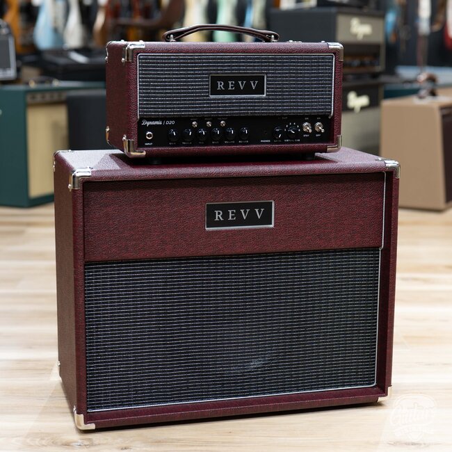 Revv D20 MK2 20/4W 6V6 Tube Amp Head w/ 1x12 Cab – Vintage Bordeaux