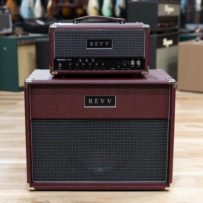 Revv D20 MK2 20/4W 6V6 Tube Amp Head w/ 1x12 Cab – Vintage Bordeaux