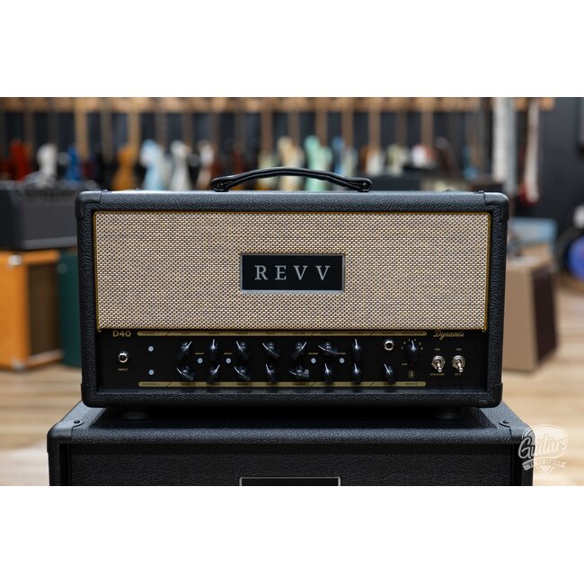Revv D40 40/10W 6L6 2-Channel Tube Amp Head w/ 1x12 Cab & Speaker Cable – Black