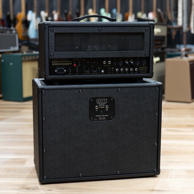 Revv D40 40/10W 6L6 2-Channel Tube Amp Head w/ 1x12 Cab & Speaker Cable – Black