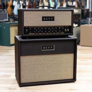 Revv Revv D40 40/10W 6L6 2-Channel Tube Amp Head w/ 1x12 Cab & Speaker Cable – Black