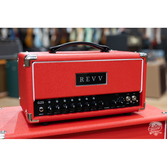 Revv G25 25/4W 2-Channel 6V6 Tube Amp Head w/ 1x12 Cab – Red Bronco