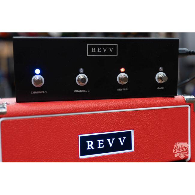 Revv G25 25/4W 2-Channel 6V6 Tube Amp Head w/ 1x12 Cab – Red Bronco