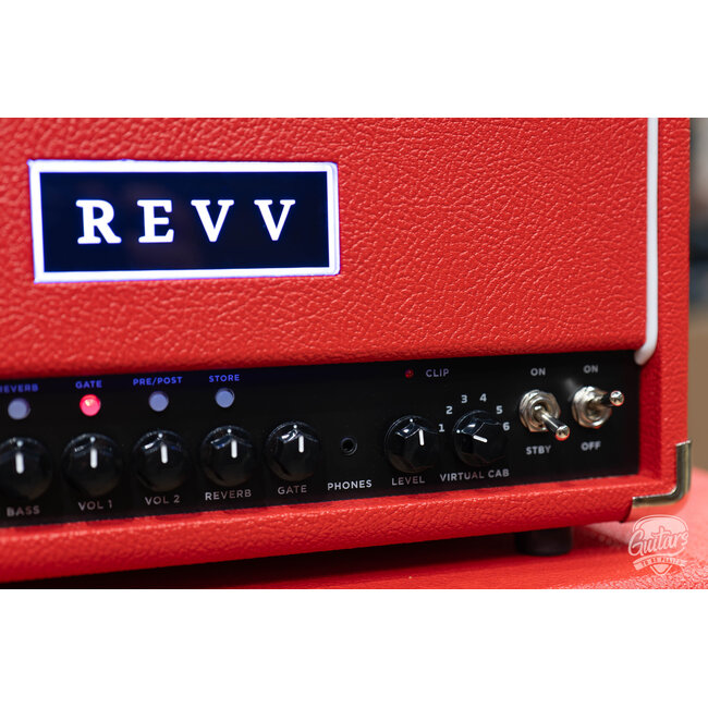 Revv G25 25/4W 2-Channel 6V6 Tube Amp Head w/ 1x12 Cab – Red Bronco