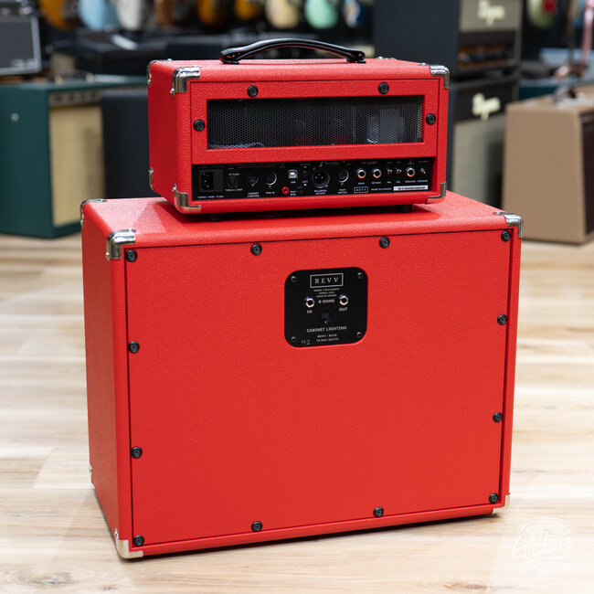 Revv G25 25/4W 2-Channel 6V6 Tube Amp Head w/ 1x12 Cab – Red Bronco