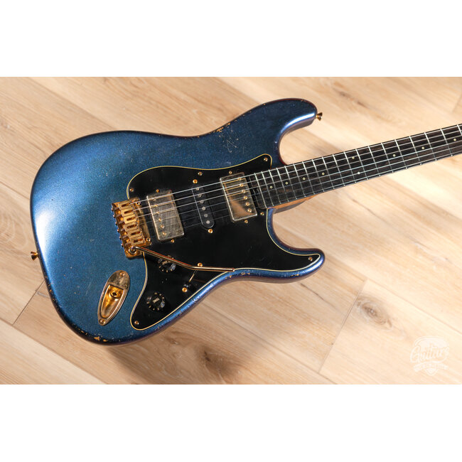 Shabat Lynx HSH Alder S-Style w/ Flame Roasted Maple & Ebony – Cosmic Blue