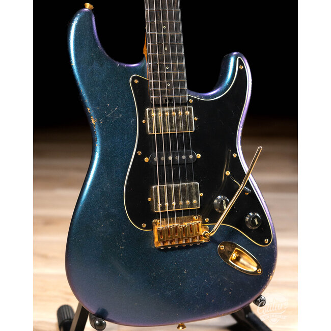 Shabat Lynx HSH Alder S-Style w/ Flame Roasted Maple & Ebony – Cosmic Blue