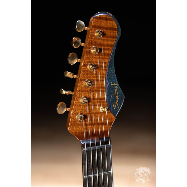 Shabat Lynx HSH Alder S-Style w/ Flame Roasted Maple & Ebony – Cosmic Blue