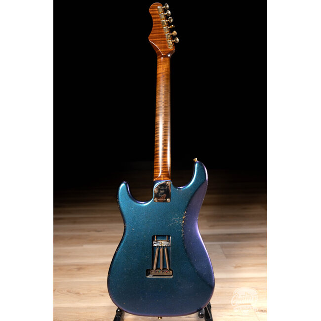 Shabat Lynx HSH Alder S-Style w/ Flame Roasted Maple & Ebony – Cosmic Blue