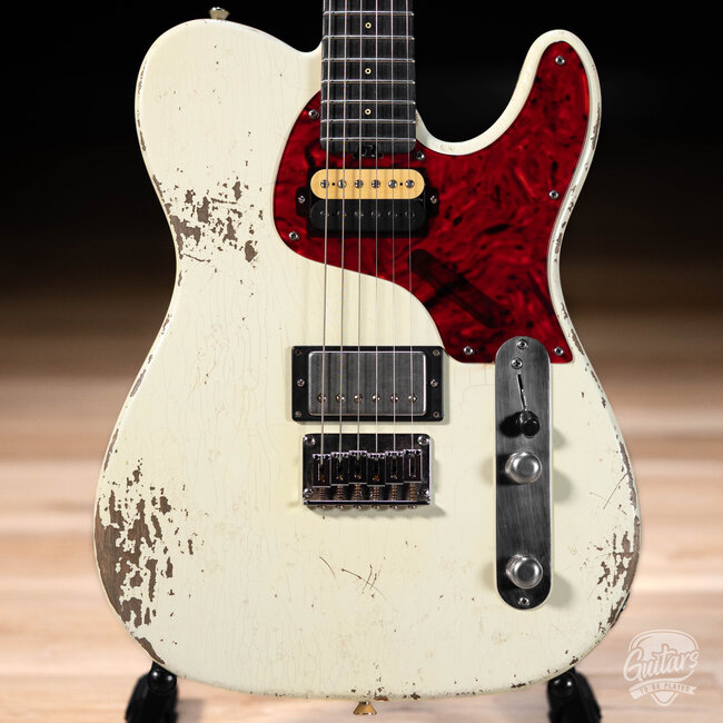 Shabat Lion Special Alder Humbucker Guitar w/ Ebony & Reverse Headstock – Cream