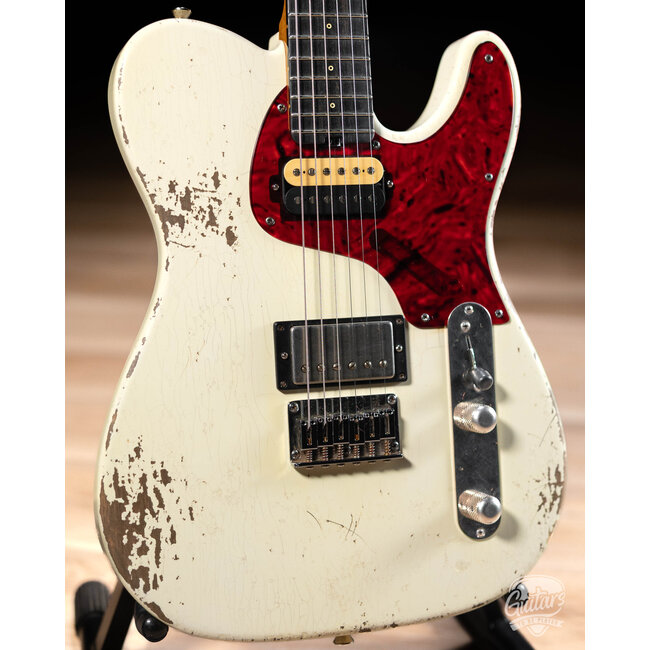 Shabat Lion Special Alder Humbucker Guitar w/ Ebony & Reverse Headstock – Cream