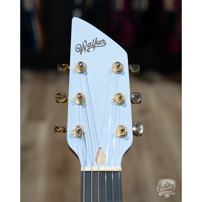 Used: Scott Walker Solace Short Scale Guitar w/ Mono Bag – Pastel Blue