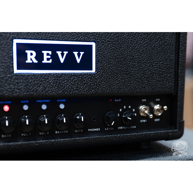Revv G25 25/4W 2-Channel 6V6 Tube Amp Head w/ 1x12 Cab & Speaker Cable – Black