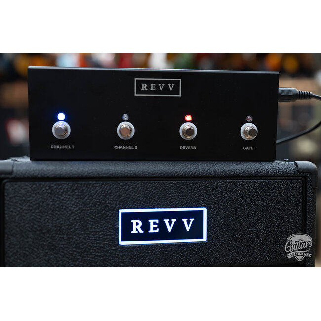 Revv G25 25/4W 2-Channel 6V6 Tube Amp Head w/ 1x12 Cab & Speaker Cable – Black