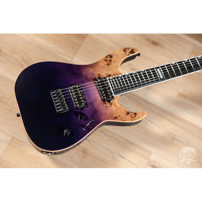 ESP E-II M-II 7 NT Bare Knuckle 7-String Guitar w/ Case – Purple Natural Fade