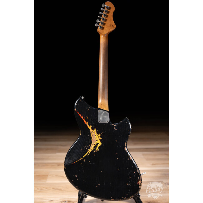 Novo Dealer Limited Nucleus Serus J Left-Handed Guitar–Bull Black over ‘64 Burst