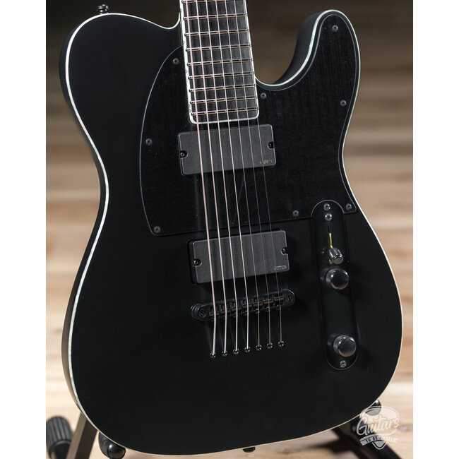 ESP E-II T-B7 Baritone 7-String EMG Guitar w/ Case – Black Satin