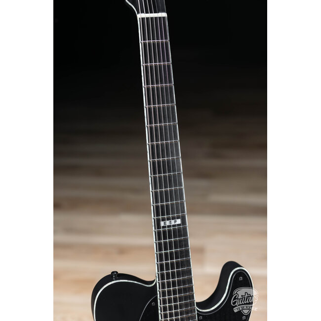 ESP E-II T-B7 Baritone 7-String EMG Guitar w/ Case – Black Satin