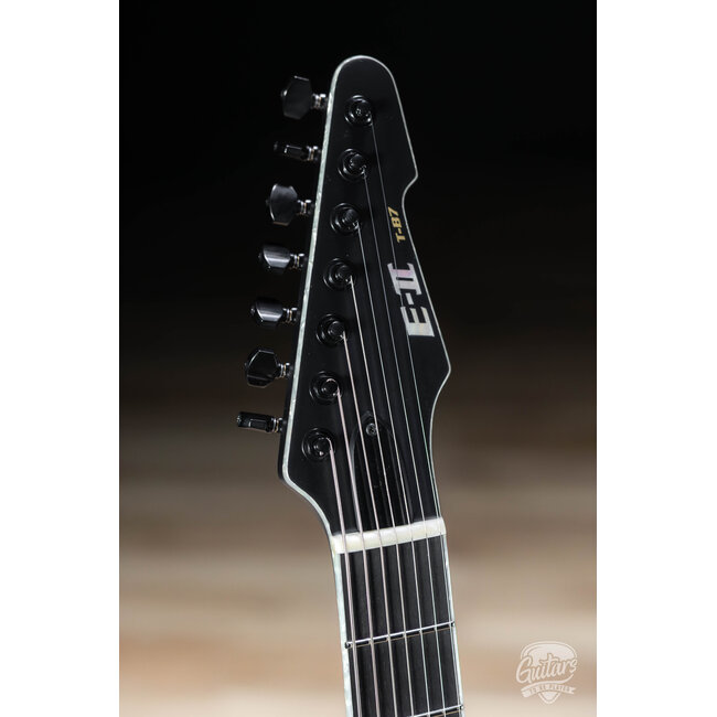 ESP E-II T-B7 Baritone 7-String EMG Guitar w/ Case – Black Satin