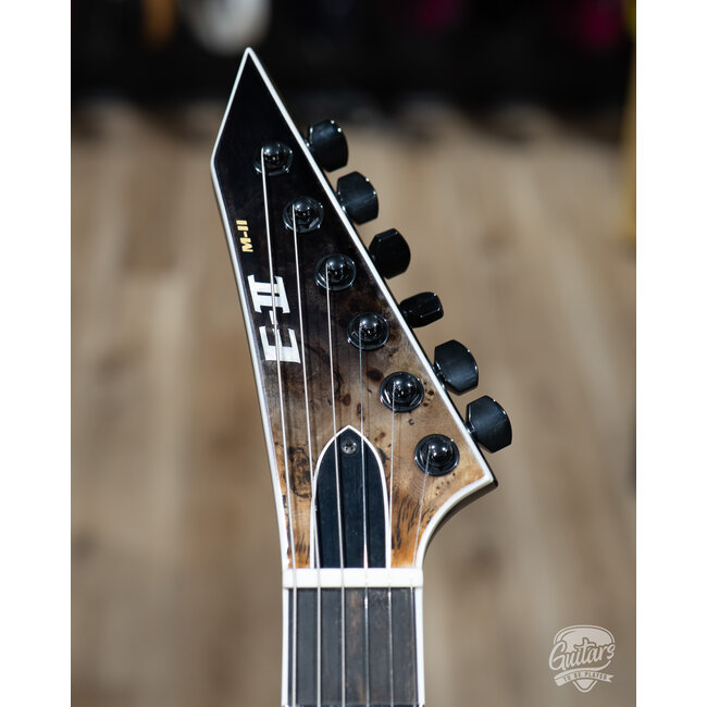 ESP E-II M-II HT Neck Thru Guitar w/ Case – Black Natural Fade (B-stock)