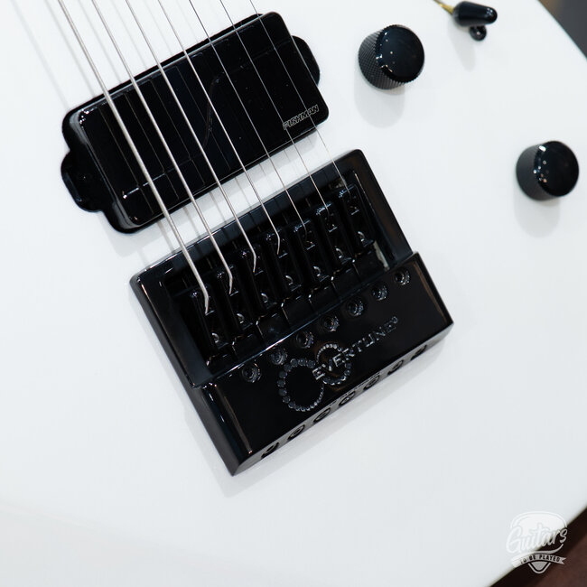 ESP E-II M-II 7B Baritone 7-String Evertune Guitar w/ Case – Pearl White (B-stock)