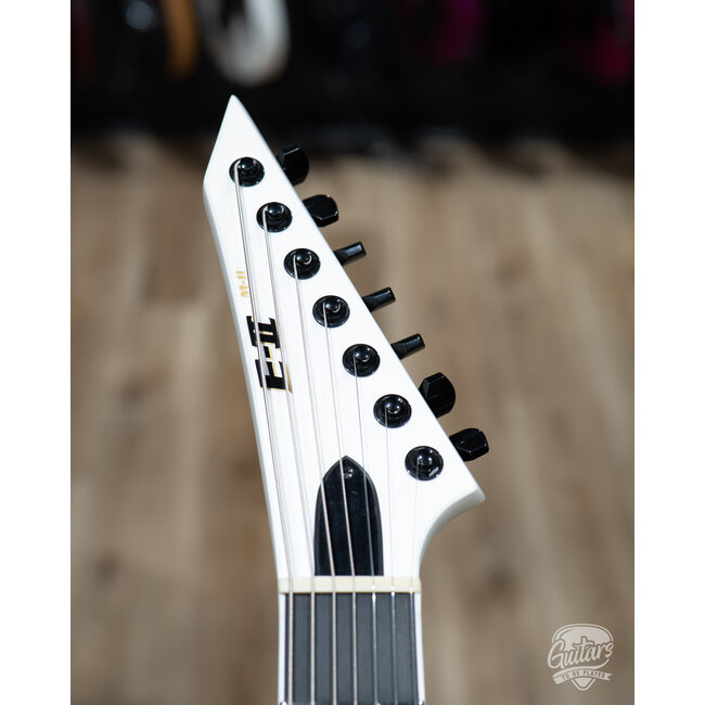 ESP E-II M-II 7B Baritone 7-String Evertune Guitar w/ Case – Pearl White (B-stock)