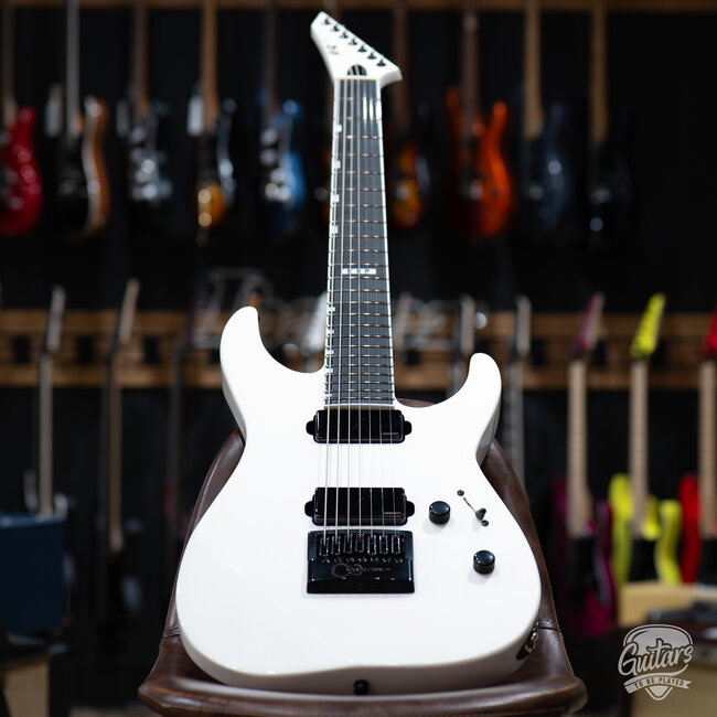 ESP E-II M-II 7B Baritone 7-String Evertune Guitar w/ Case – Pearl White (B-stock)