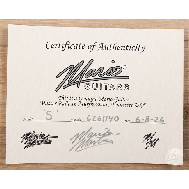 Mario Martin Guitars Ash/Paulownia S-Style w/ Fralin Vintage Hots – Black