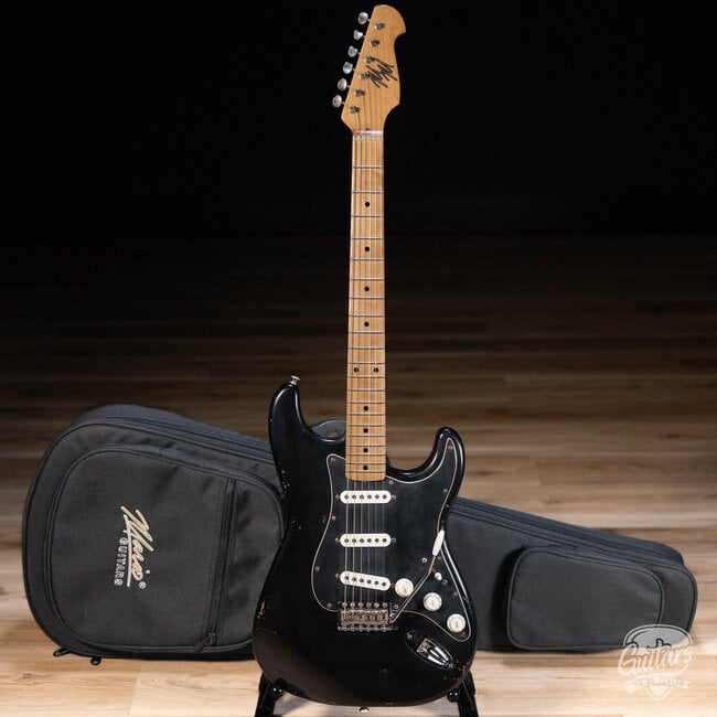 Mario Martin Guitars Ash/Paulownia S-Style w/ Fralin Vintage Hots – Black
