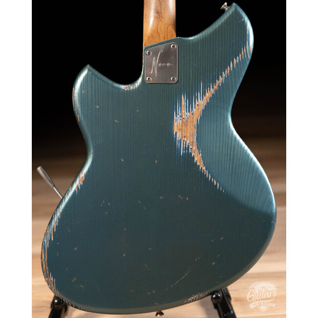 Novo Custom Serus J Fralin P-90 Guitar w/ Block Inlays – Aged Pelham Blue