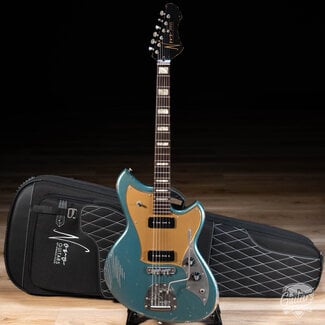 Novo Novo Custom Serus J Fralin P-90 Guitar w/ Block Inlays – Aged Pelham Blue