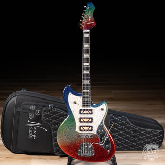 Novo Novo Signature Serus J 3x Technicolor Foils w/ Ebony Fretboard – Dark Side Sparkle