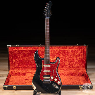 Shabat Guitars Shabat Lynx HSS Alder S-Style w/ Rosewood & Lollar Specials/HB – Black/Cream