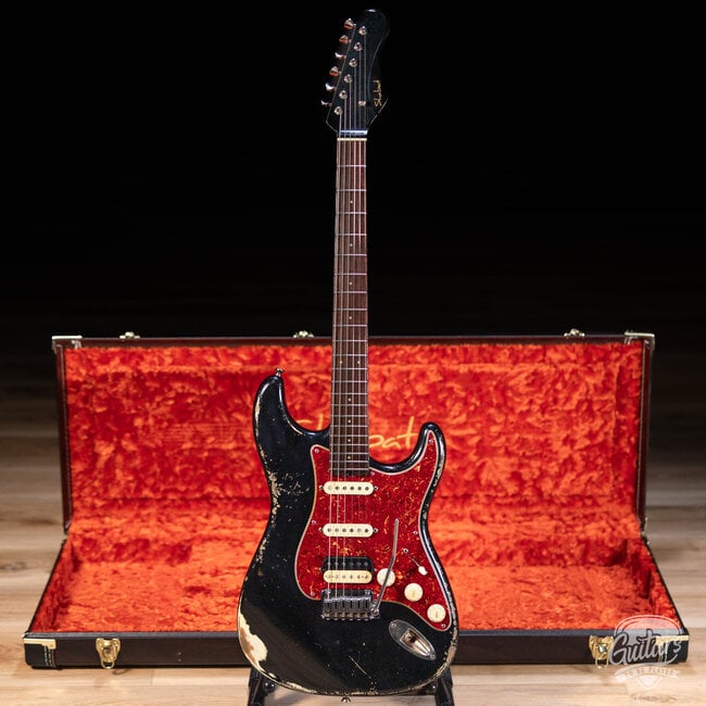Shabat Lynx HSS Alder S-Style w/ Rosewood & Lollar Specials/HB – Black/Cream