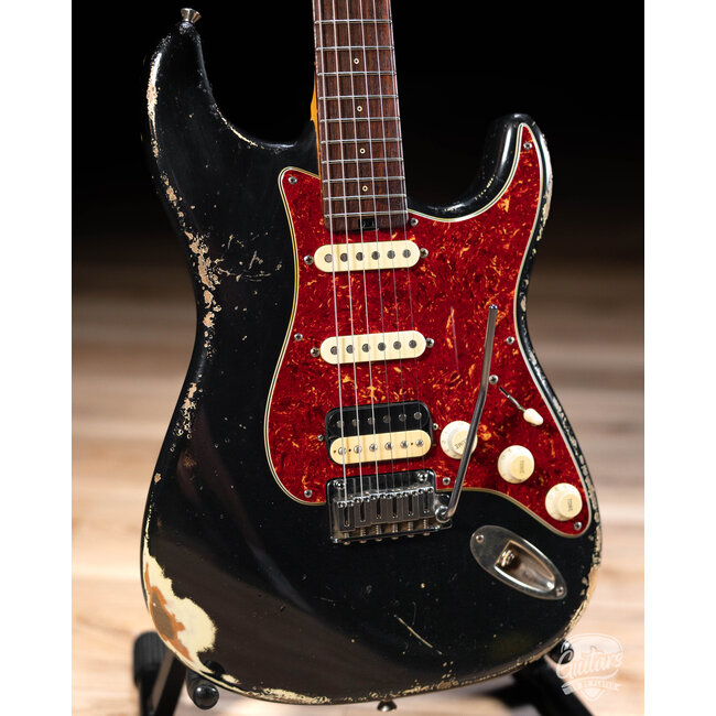 Shabat Lynx HSS Alder S-Style w/ Rosewood & Lollar Specials/HB – Black/Cream