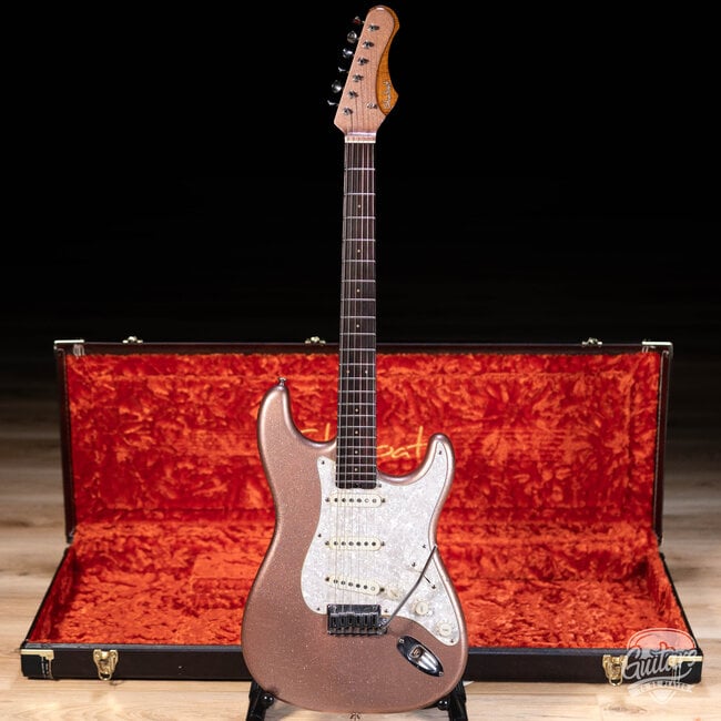 Shabat Lynx SSS Alder S-Style w/ Rosewood & Lollar '64s – Aged Champagne Sparkle
