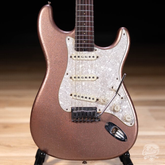 Shabat Lynx SSS Alder S-Style w/ Rosewood & Lollar '64s – Aged Champagne Sparkle